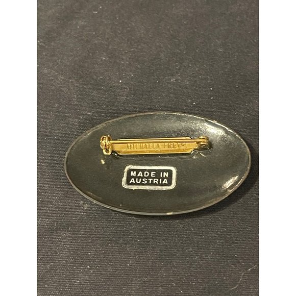 Vintage Michaela Frey Enamel Art Nouveau Brooch - Picture 2 of 5